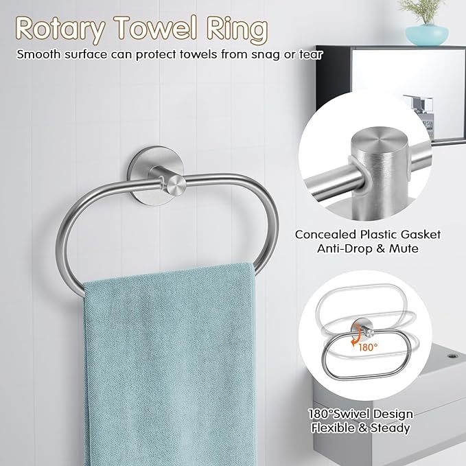 Bathroom Hardware Set, Brushed Nickel Bathroom Accessories