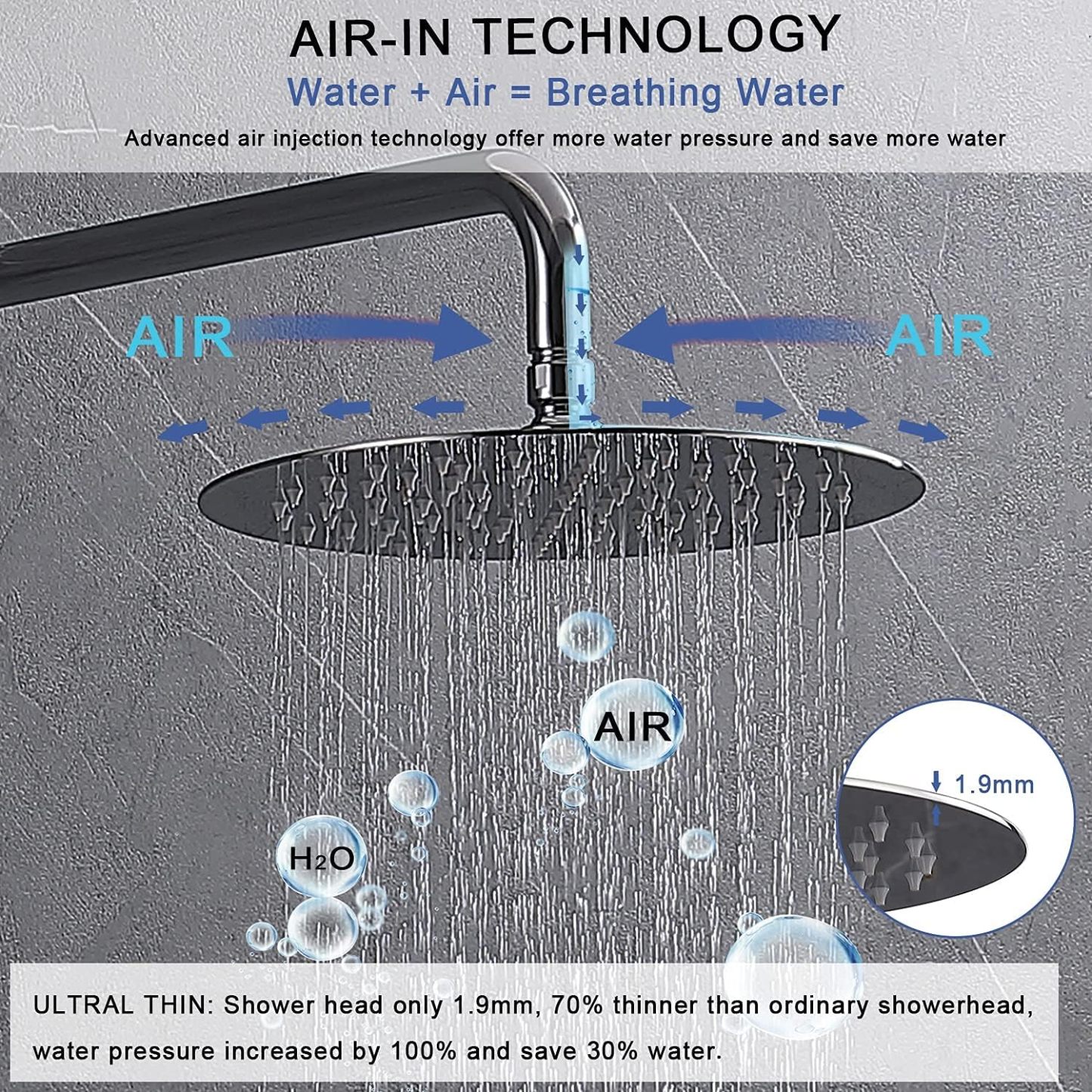 Shower system Shower Faucet Sets Complete with 10" Rain shower Head and Handheld Spray and Brass Valve