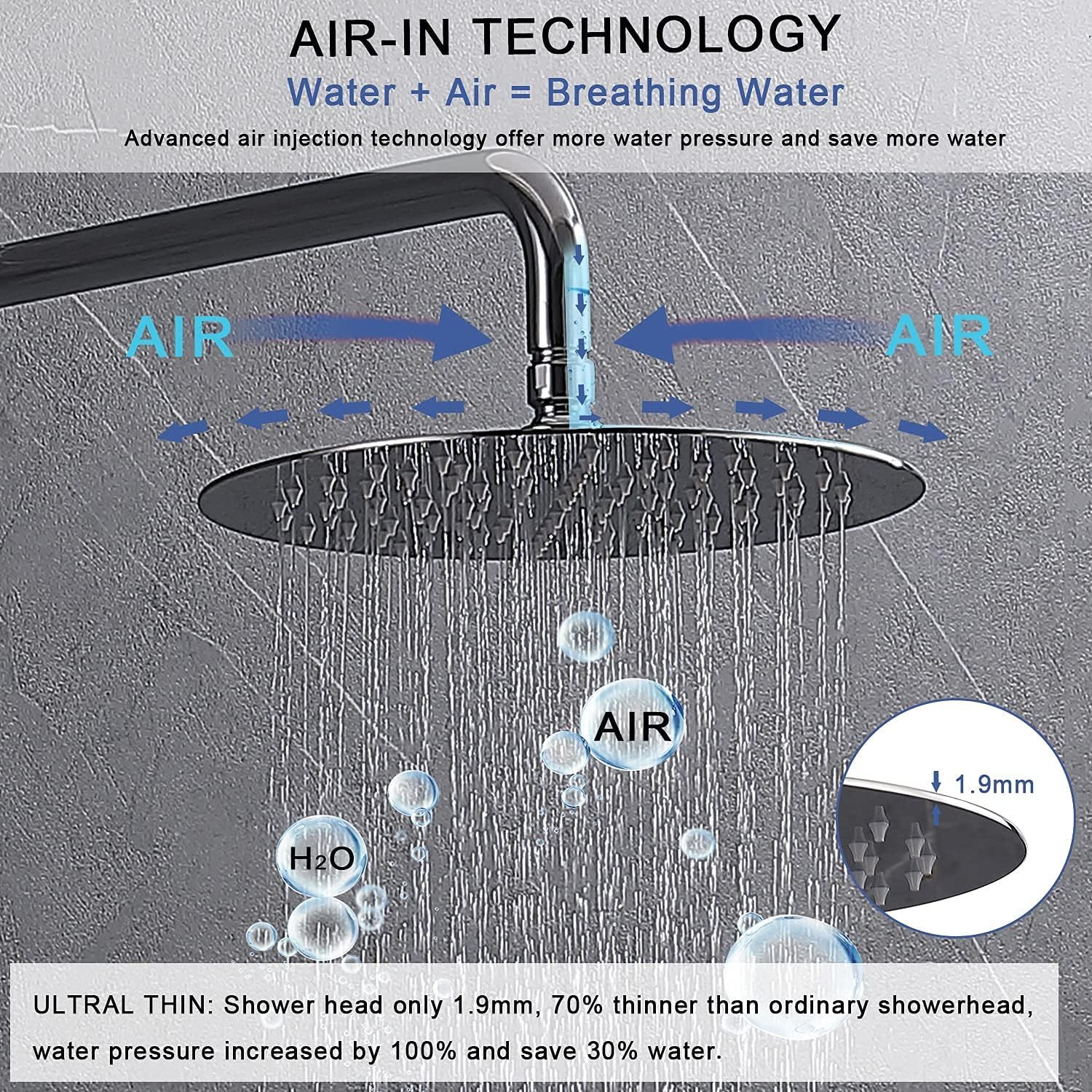 Shower system Shower Faucet Sets Complete with 10" Rain shower Head and Handheld Spray and Brass Valve