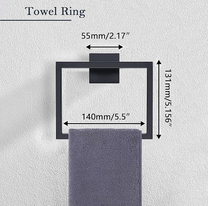 Modern Hand Towel Holder for Bathroom - SUS304 Stainless Steel Bathroom Towel Ring