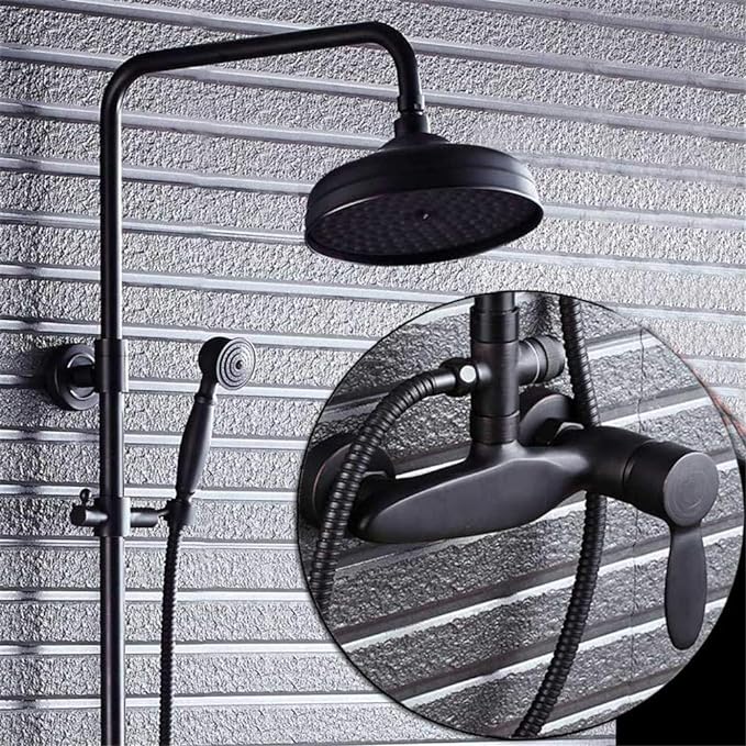 Wall Mounted Shower Faucet Set Luxury Handheld Shower and Spout Faucet