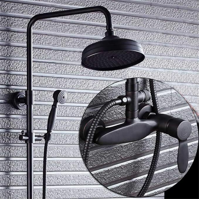 Wall Mounted Shower Faucet Set Luxury Handheld Shower and Spout Faucet