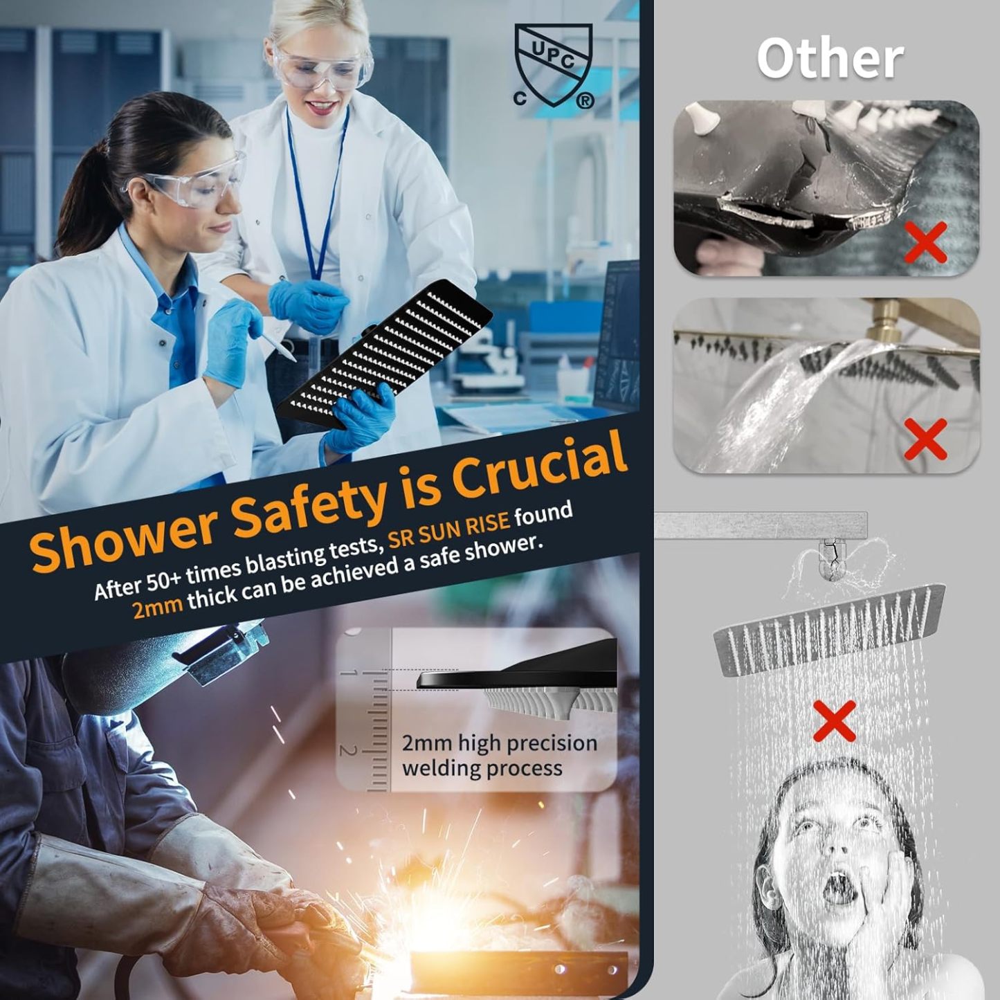 12 Inches Matte Black Shower System 12 Inch Brass Bathroom Luxury Rain Mixer Shower Combo Set Wall Mounted