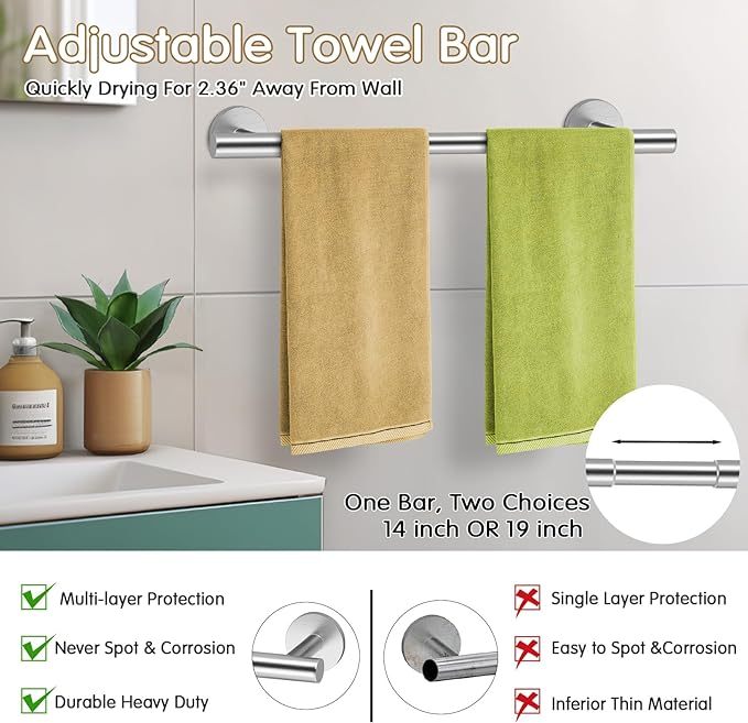 Bathroom Hardware Set, Brushed Nickel Bathroom Accessories