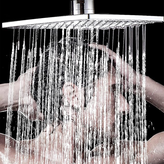 Chrome Shower Set Wall Mounted Luxury Shower Faucet Kit Single Handle Exposed Shower System