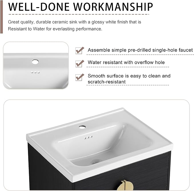 60-Inch Double Sink Vanity Modern Wall Mounted Bathroom Vanity