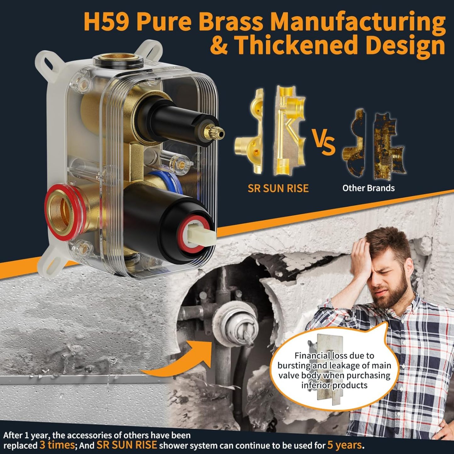 12 Inches Matte Black Shower System 12 Inch Brass Bathroom Luxury Rain Mixer Shower Combo Set Wall Mounted