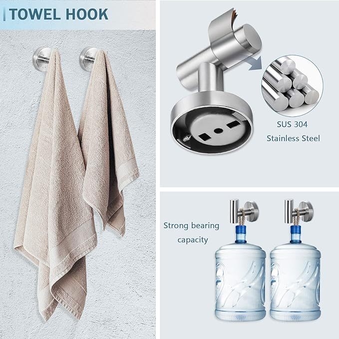 10 Piece Brushed Nickel Bathroom Hardware Set