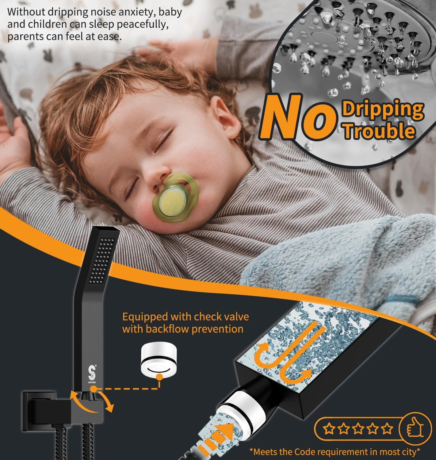 12 Inches Matte Black Shower System 12 Inch Brass Bathroom Luxury Rain Mixer Shower Combo Set Wall Mounted