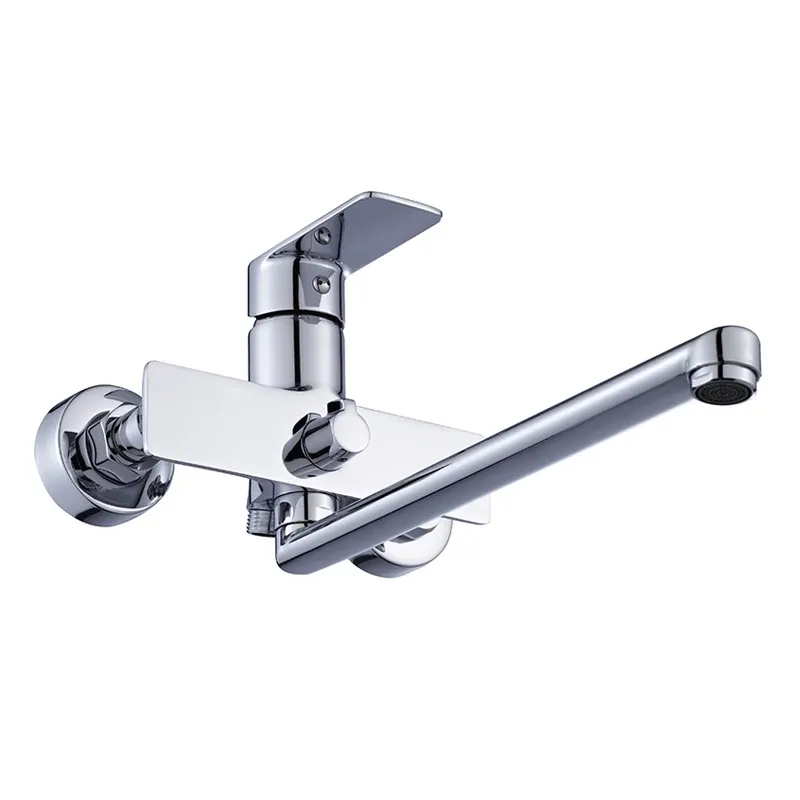 Chrome surface treatment kitchen mixer taps single lever faucet