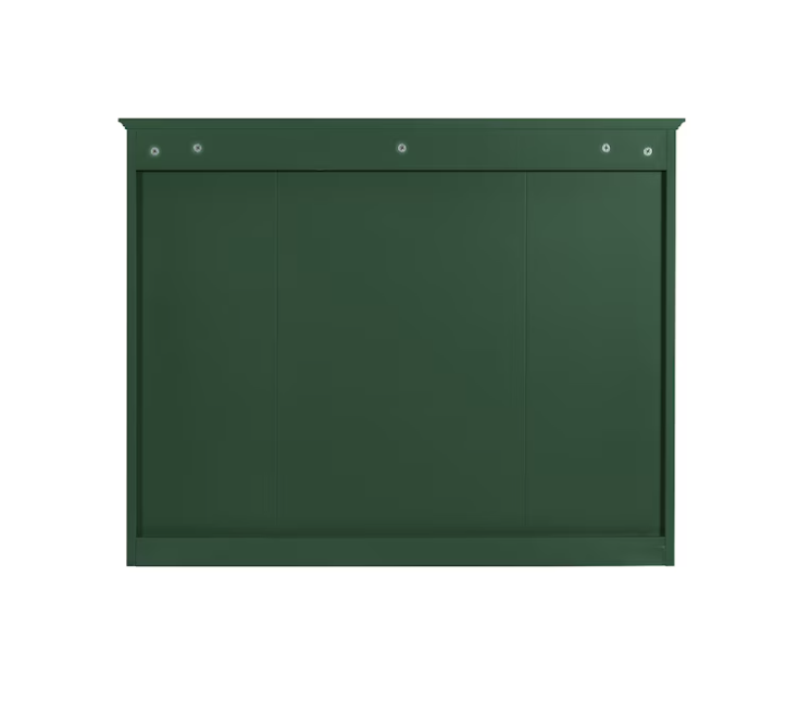 35-in x 27.5-in Surface Mount Green Mirrored Rectangle Soft Close Medicine Cabinet