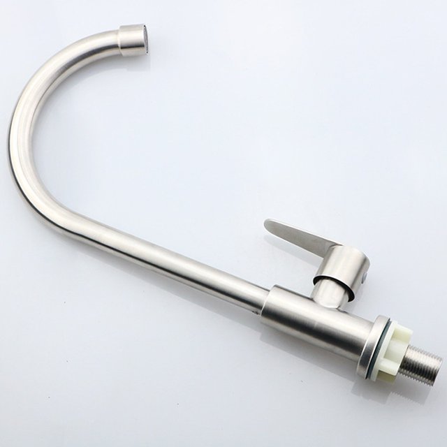 304 Stainless Steel Kitchen Faucet Water Purifier Single Lever Hole Tap Cold