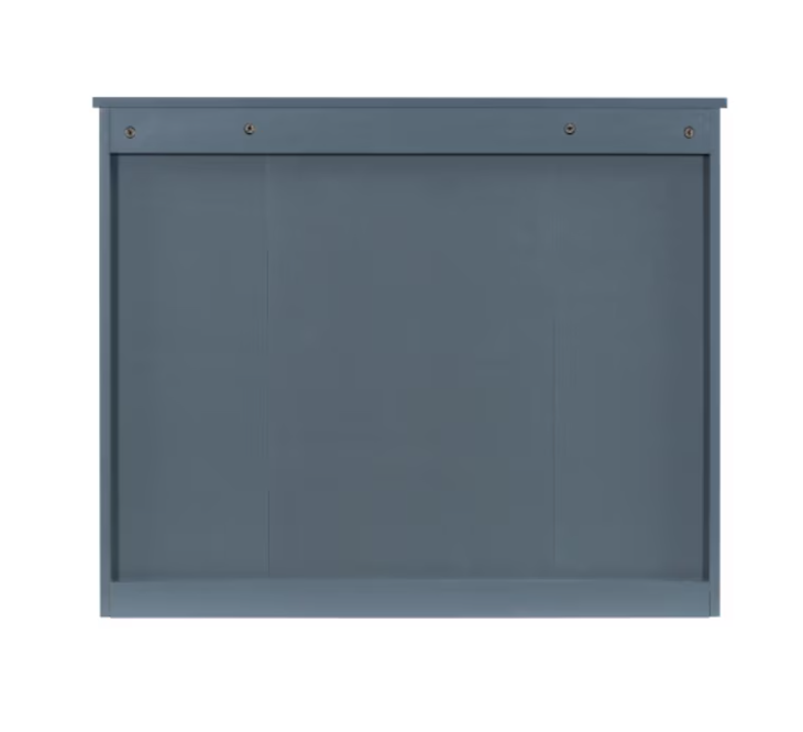 Medicine Cabinets 35-in x 28.7-in Surface Mount Blue Mirrored Rectangle Medicine Cabinet