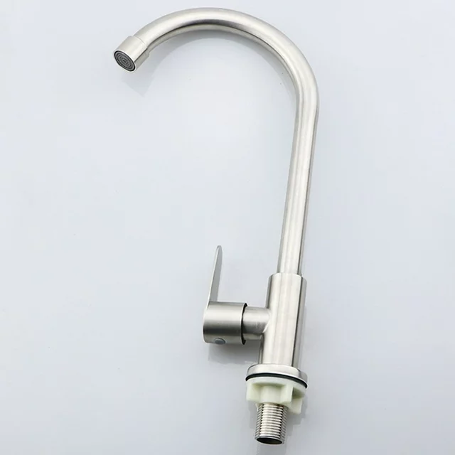 304 Stainless Steel Kitchen Faucet Water Purifier Single Lever Hole Tap Cold