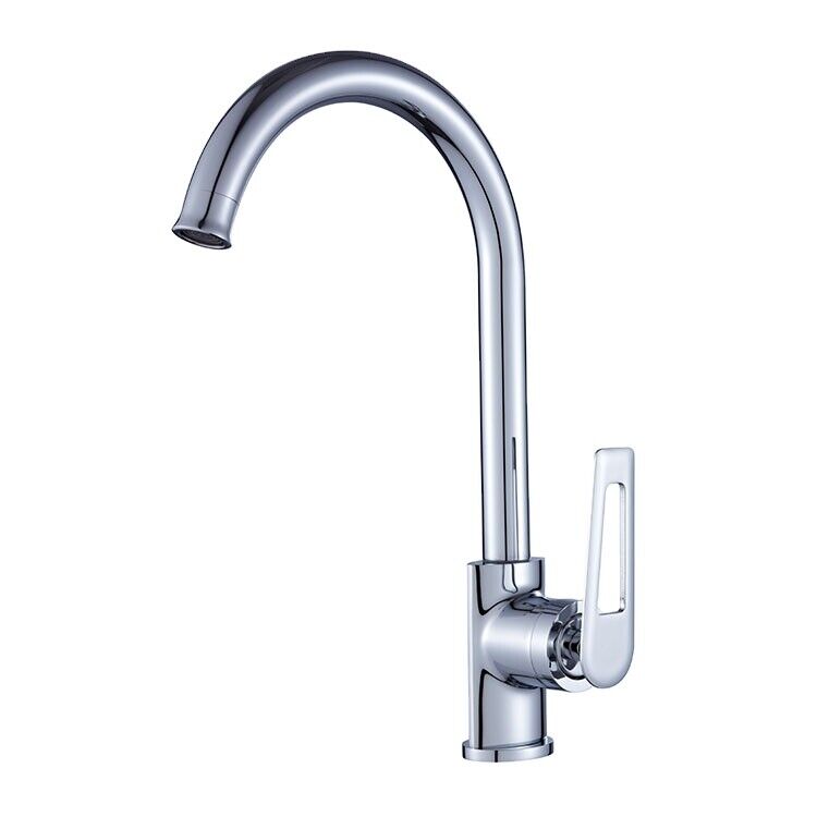 Chrome Kitchen Faucet High Arc Single Handle Sink Mixer Tap