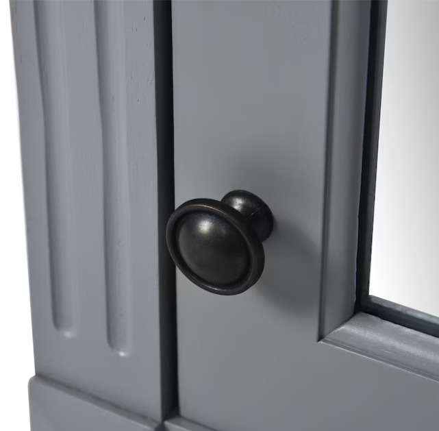 24-in x 27-in Surface Mount Grey Mirrored Rectangle Soft Close Medicine Cabinet