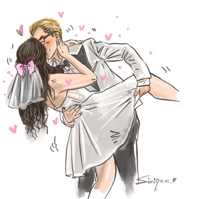 Happily Ever After: Custom Wedding Couple Portrait