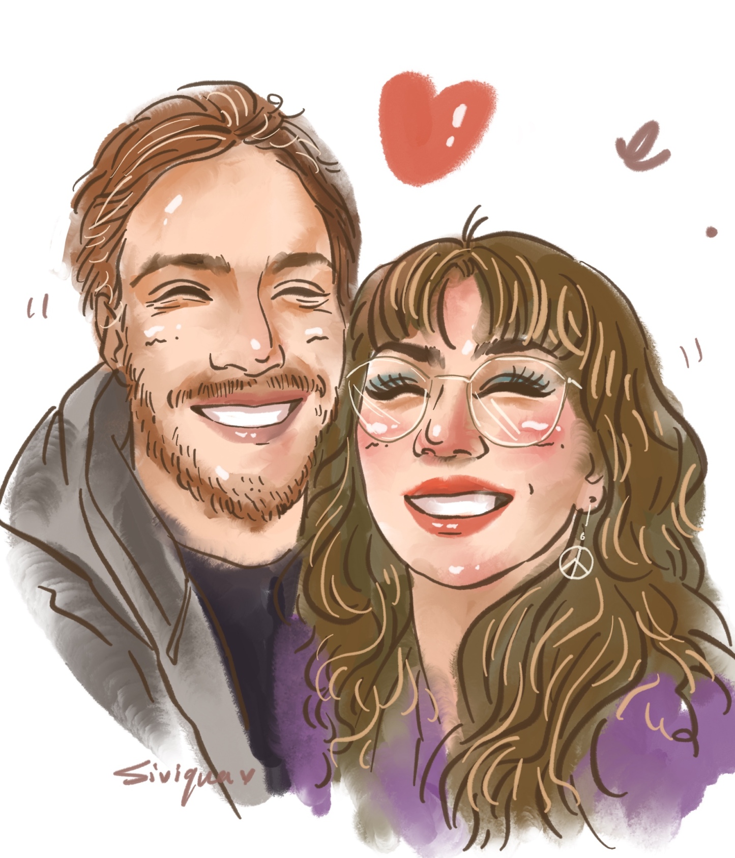 Love Eternal: Custom Couple Portrait Art