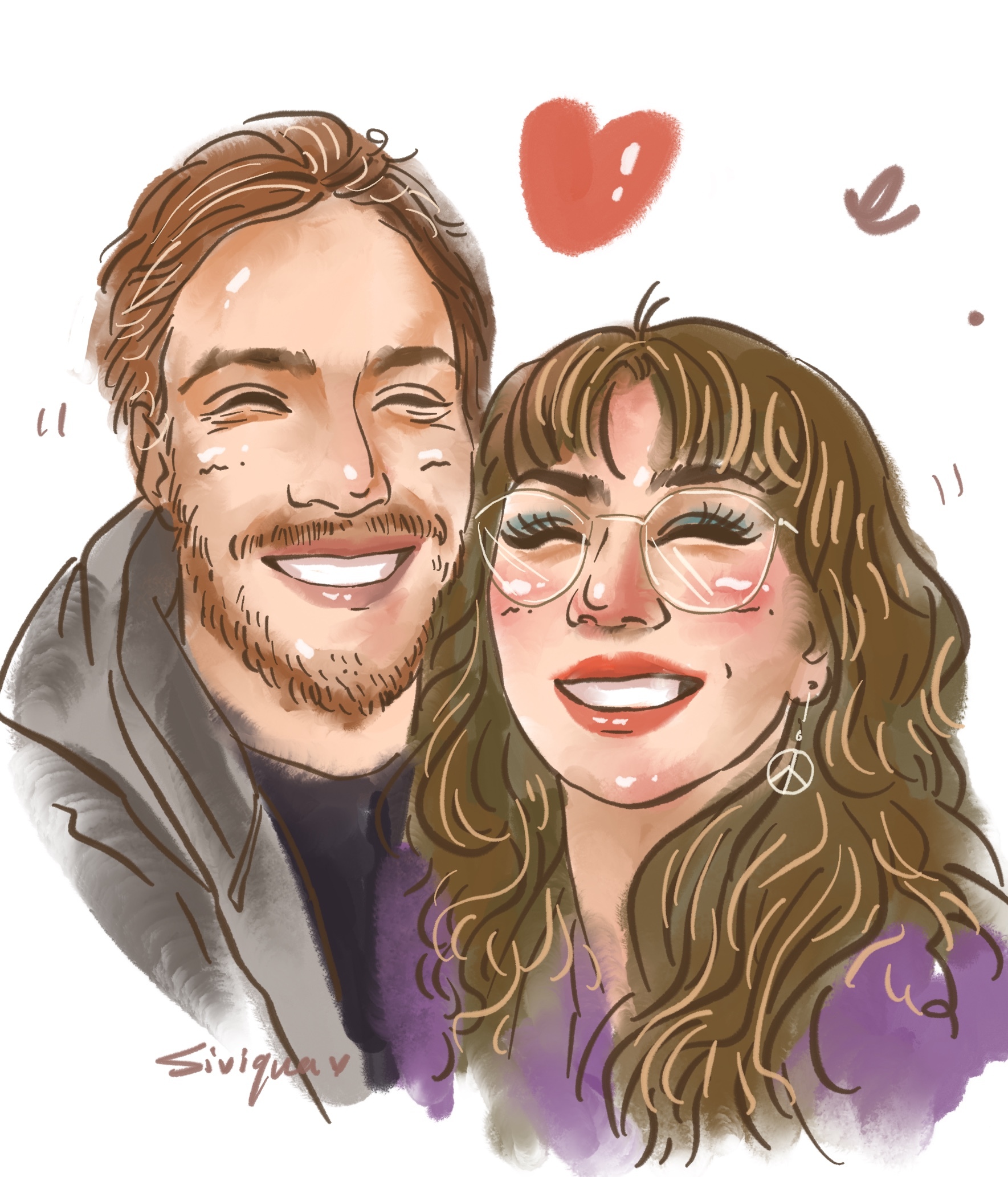 Love Eternal: Custom Couple Portrait Art