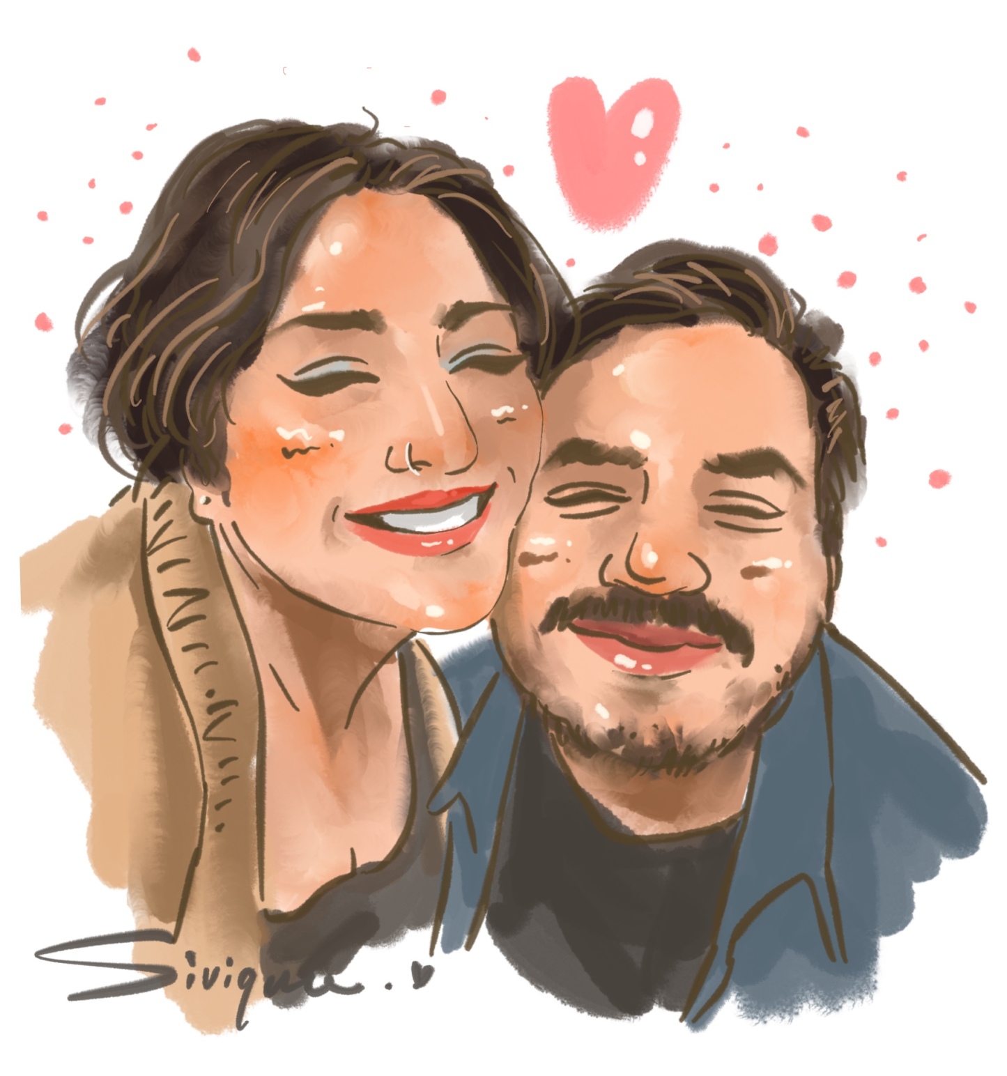 Love Eternal: Custom Couple Portrait Art