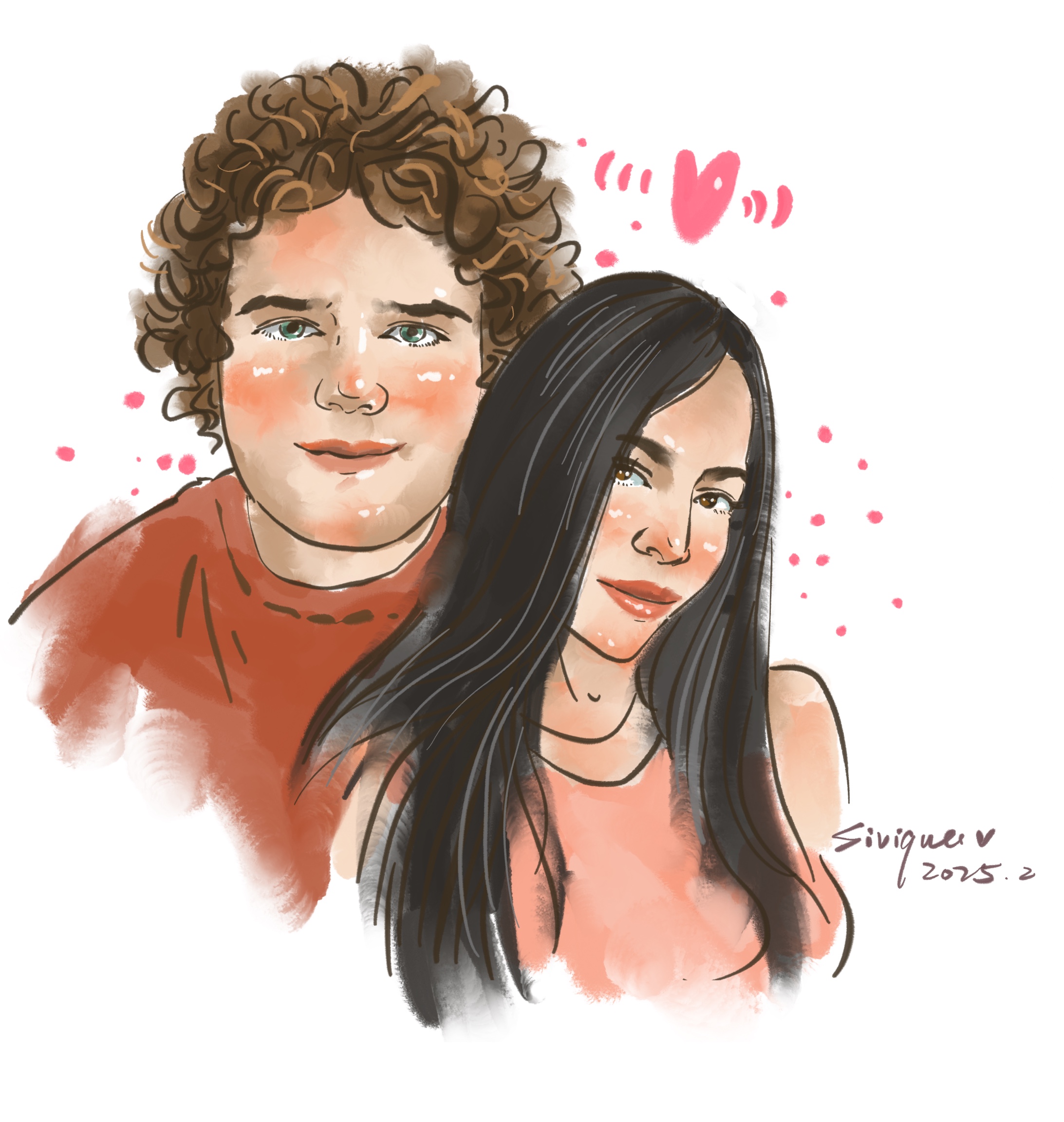 Love Eternal: Custom Couple Portrait Art