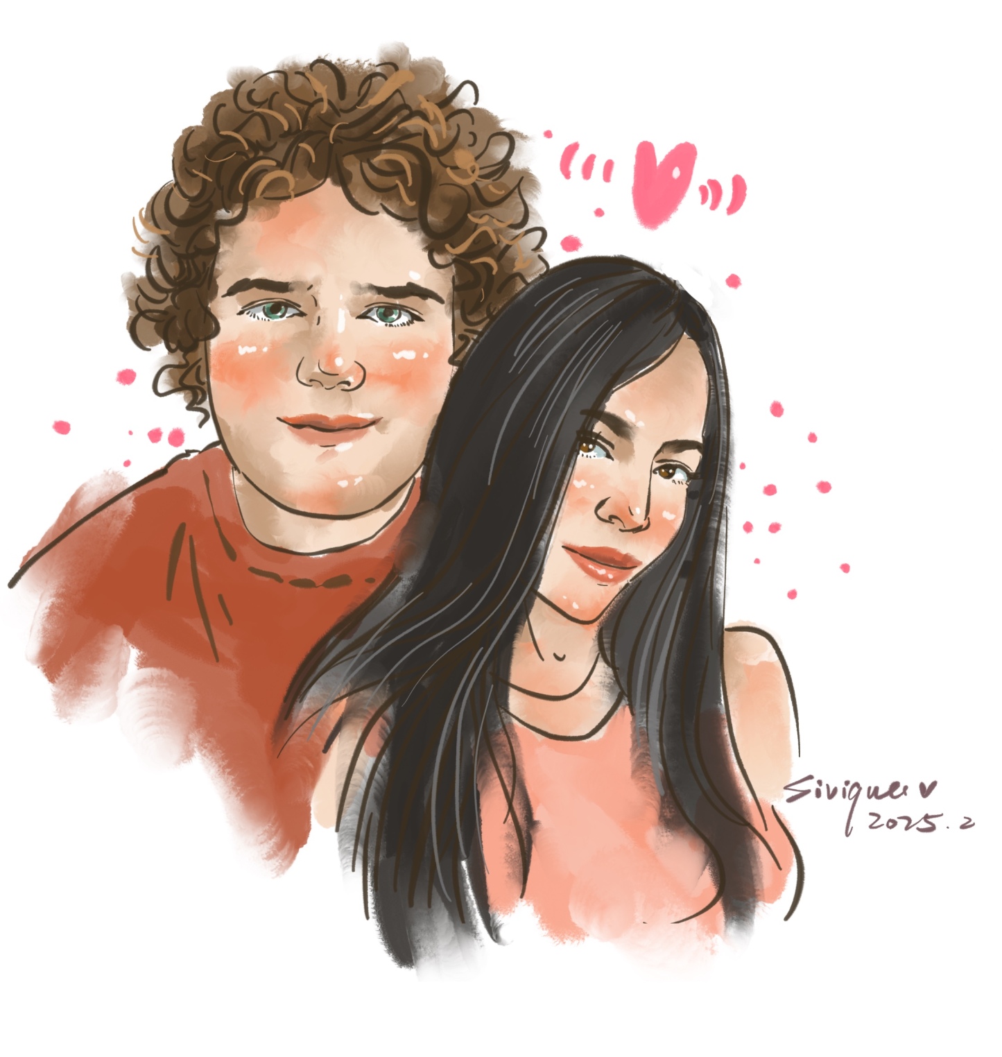 Love Eternal: Custom Couple Portrait Art