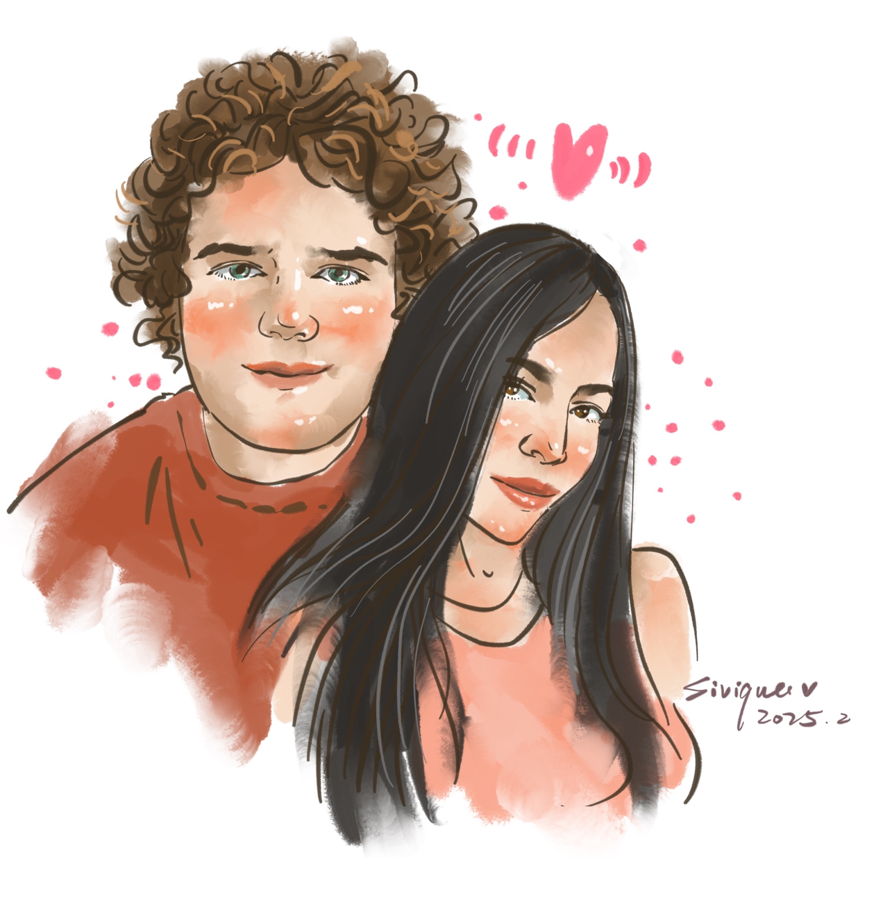 Love Eternal: Custom Couple Portrait Art