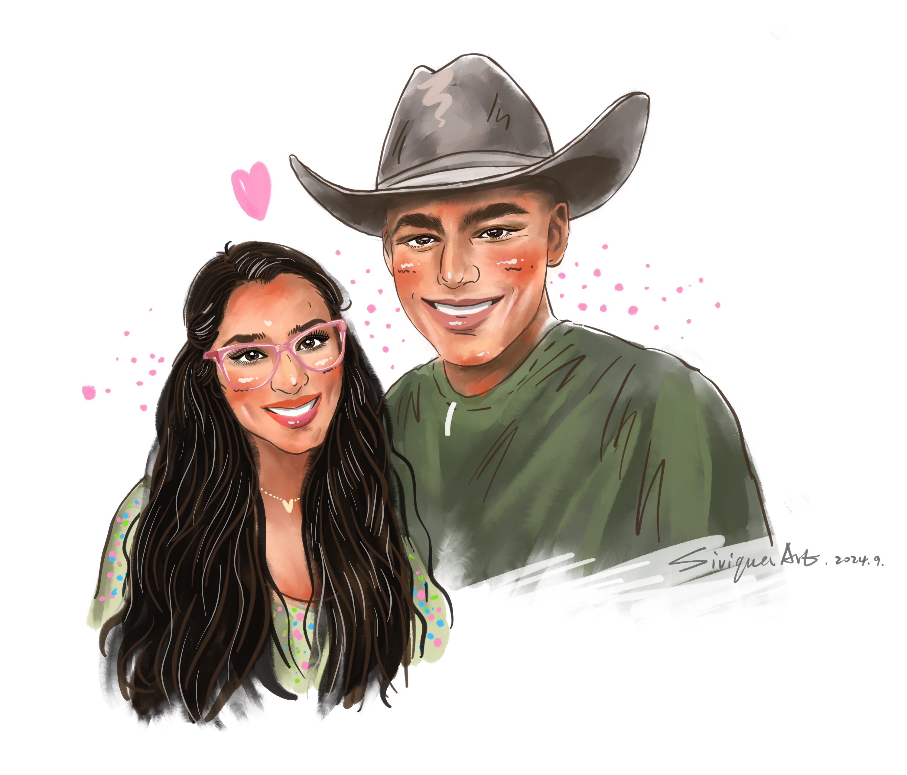 Love Eternal: Custom Couple Portrait Art