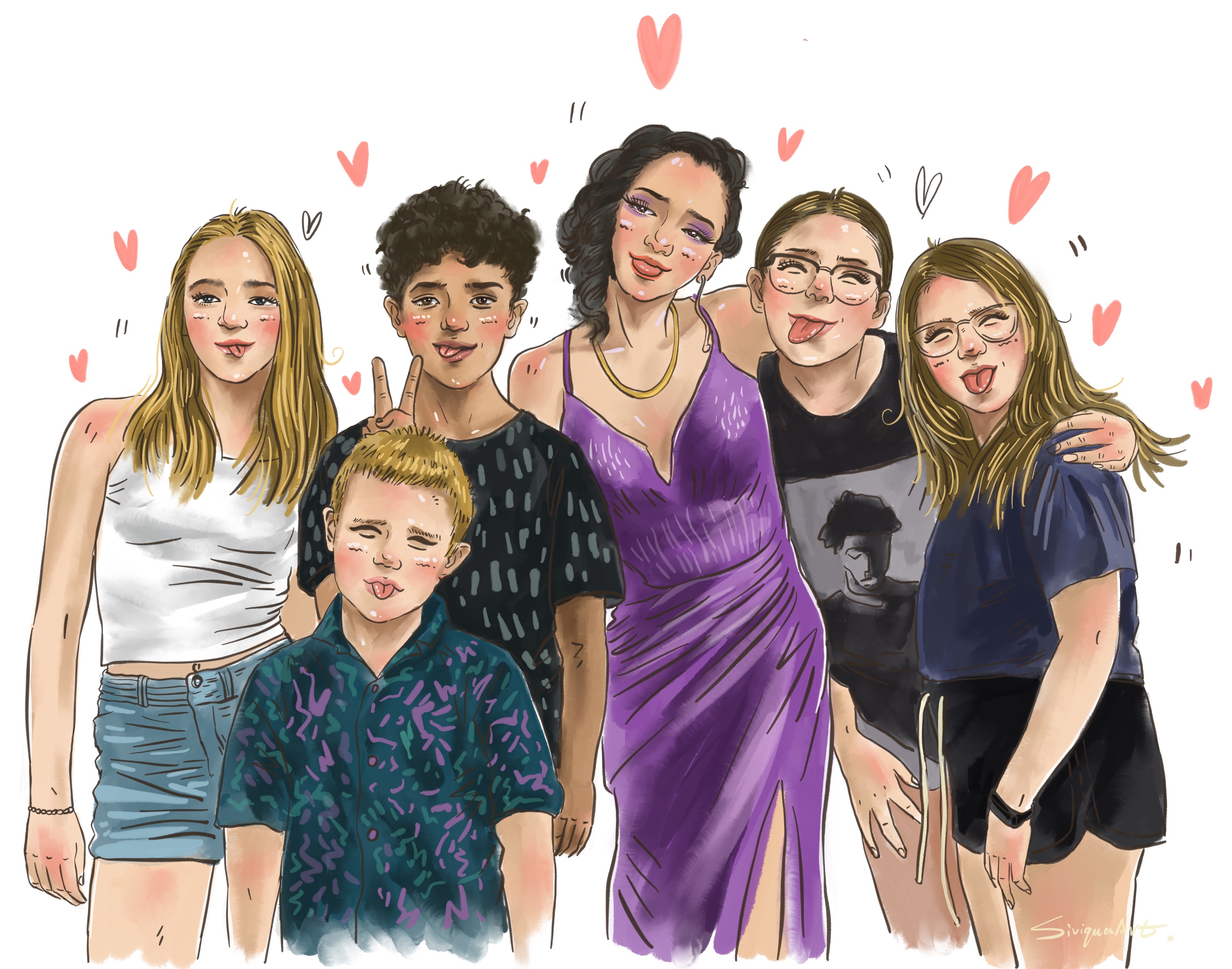 Together Forever: Custom Group Portrait Art