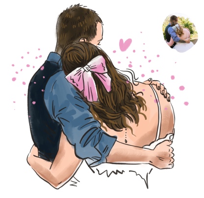 Love Eternal: Custom Couple Portrait Art