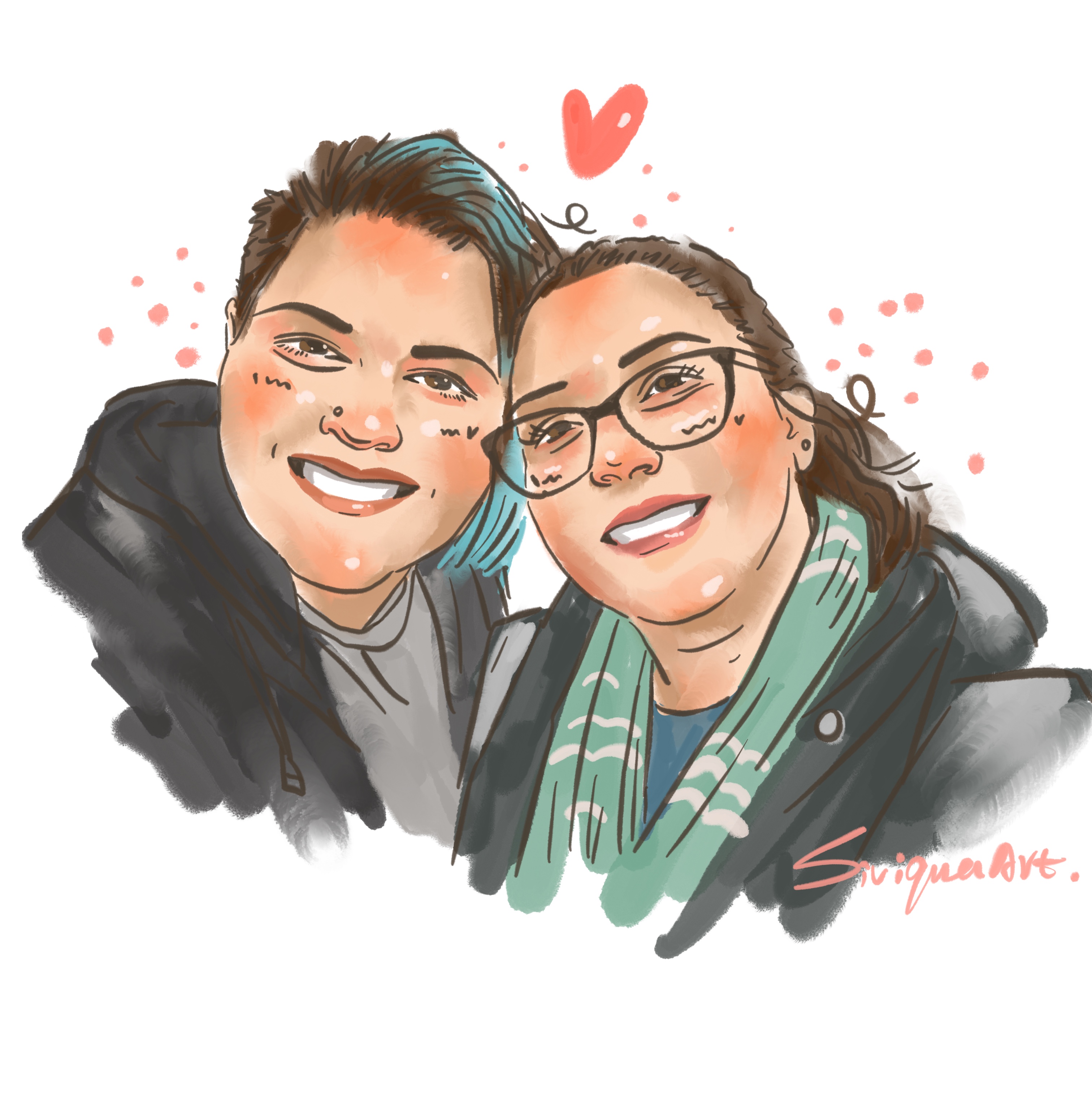 Love Eternal: Custom Couple Portrait Art