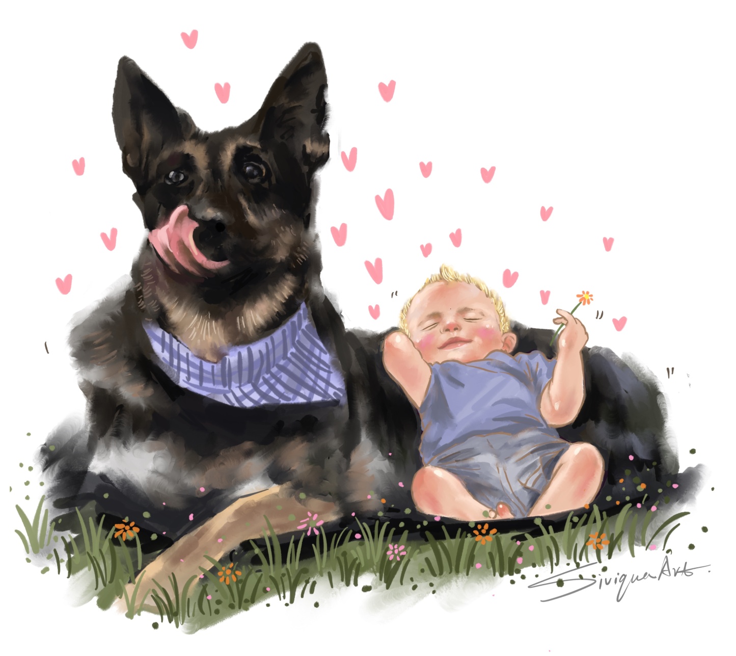 Little Joy: Hand-Painted Baby Portrait Art