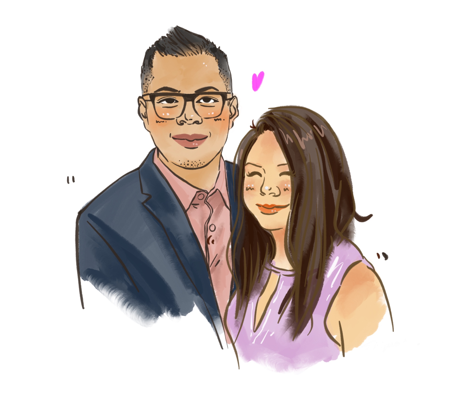 Love Eternal: Custom Couple Portrait Art