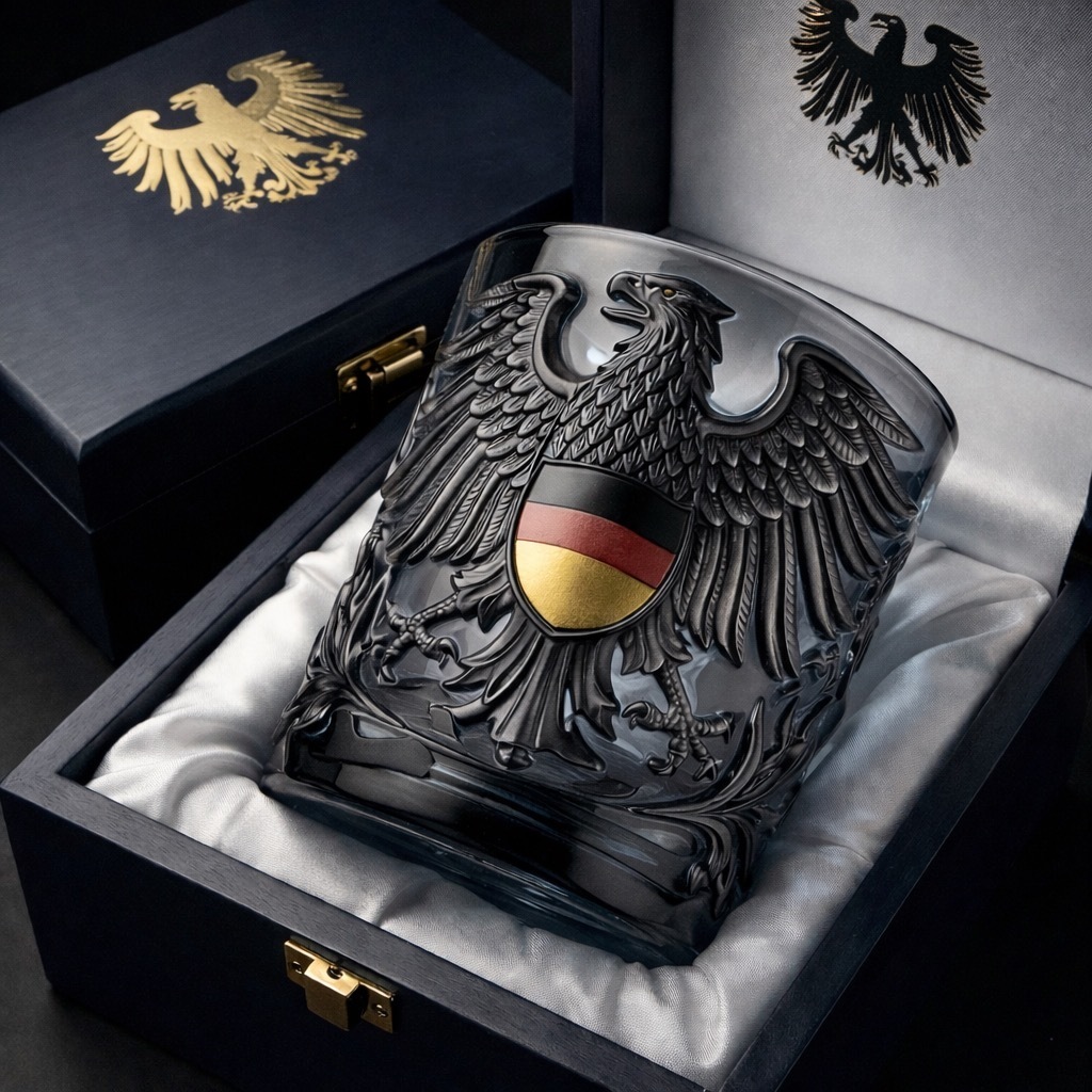 DE Black Eagle Embossed Heritage Glass