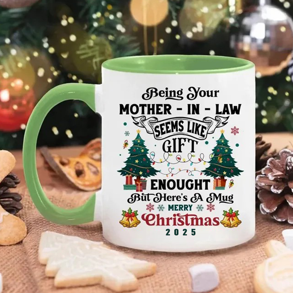 Being Your Mother-In-Law Christmas Gift 2025 Colorful  Coffee Cup Mug