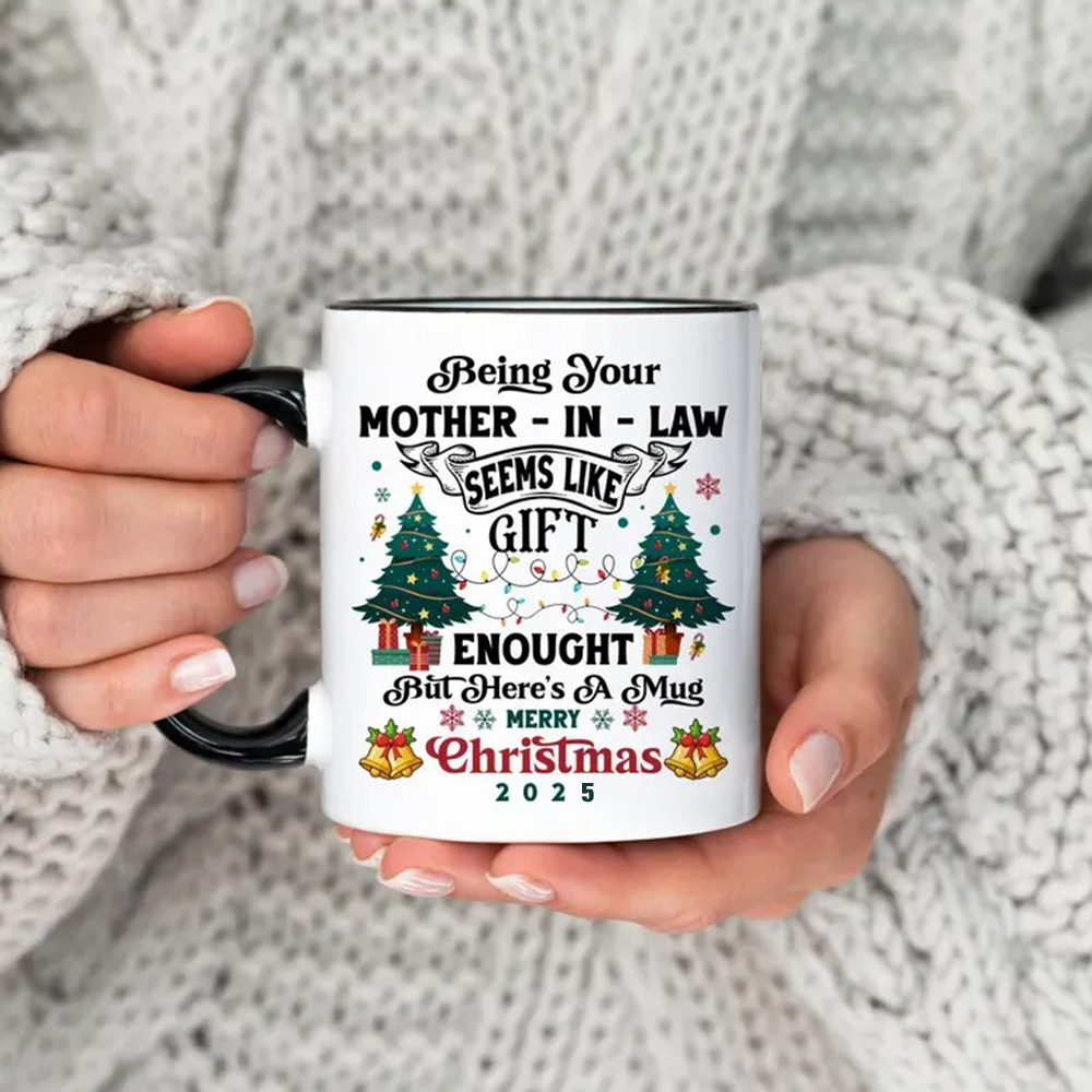 Being Your Mother-In-Law Christmas Gift 2025 Colorful  Coffee Cup Mug