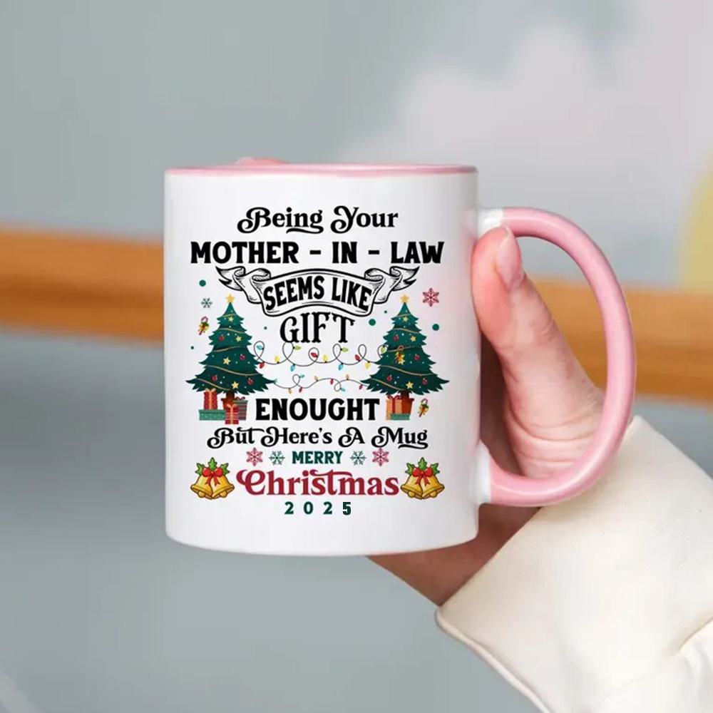 Being Your Mother-In-Law Christmas Gift 2025 Colorful  Coffee Cup Mug