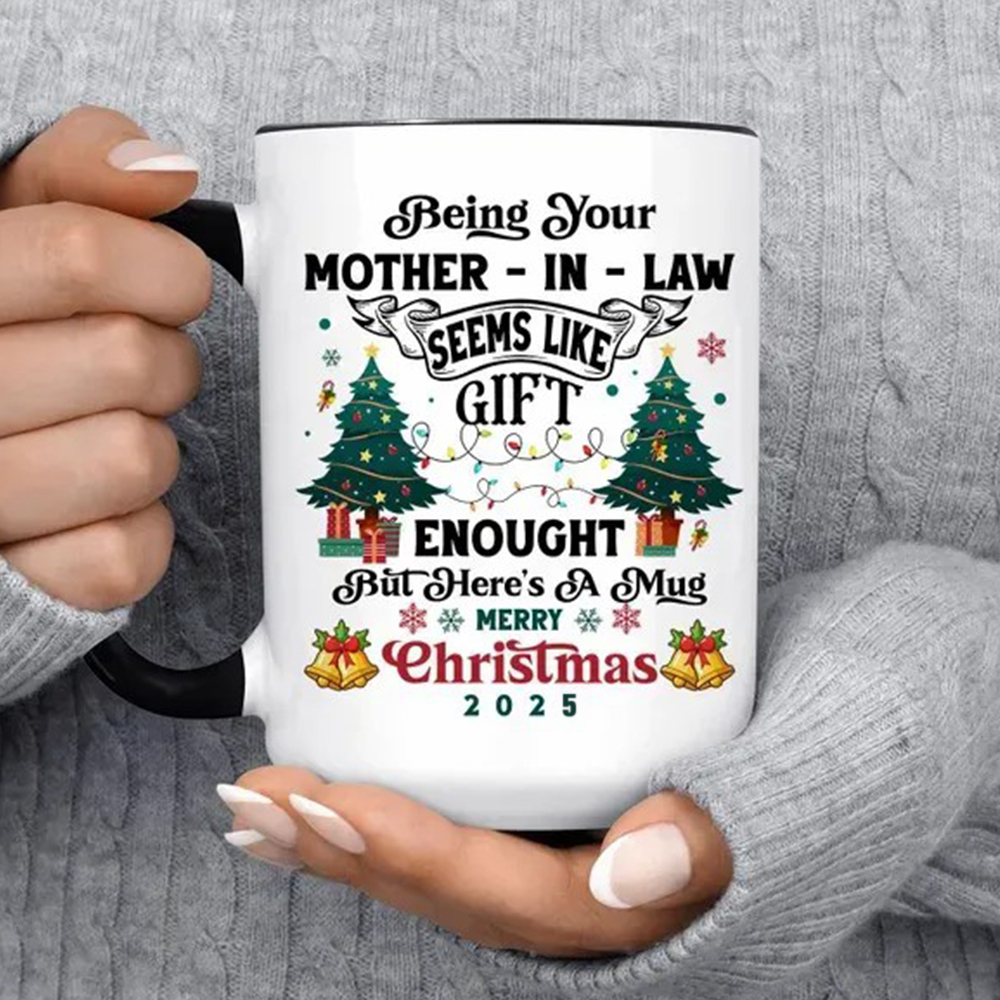 Being Your Mother-In-Law Christmas Gift 2025 Colorful  Coffee Cup Mug