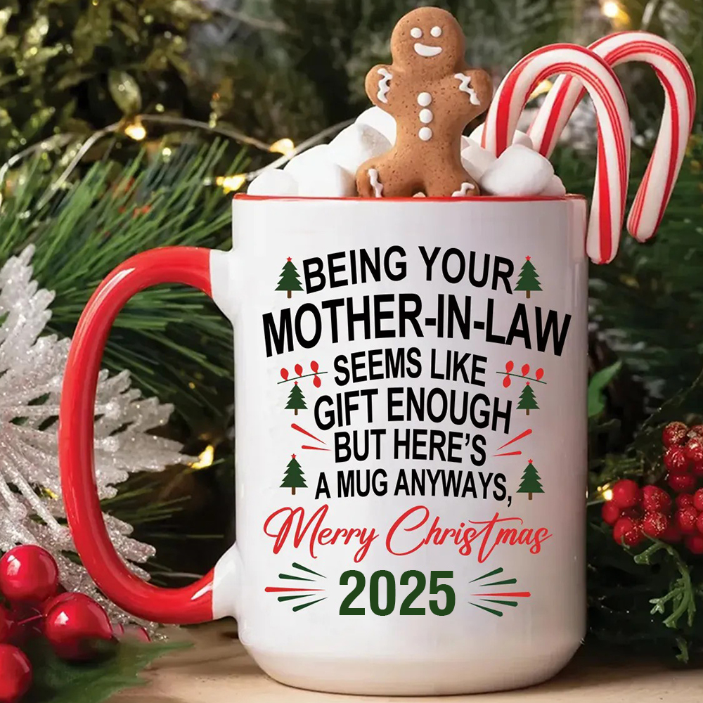 Being Your Mother-In-Law Christmas Gift 2025 Colorful  Coffee Cup Mug