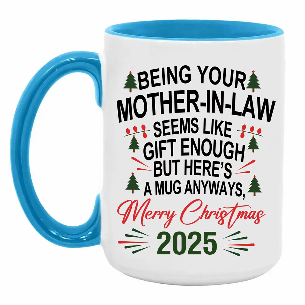 Being Your Mother-In-Law Christmas Gift 2025 Colorful  Coffee Cup Mug