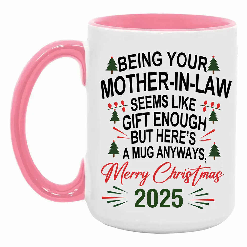 Being Your Mother-In-Law Christmas Gift 2025 Colorful  Coffee Cup Mug