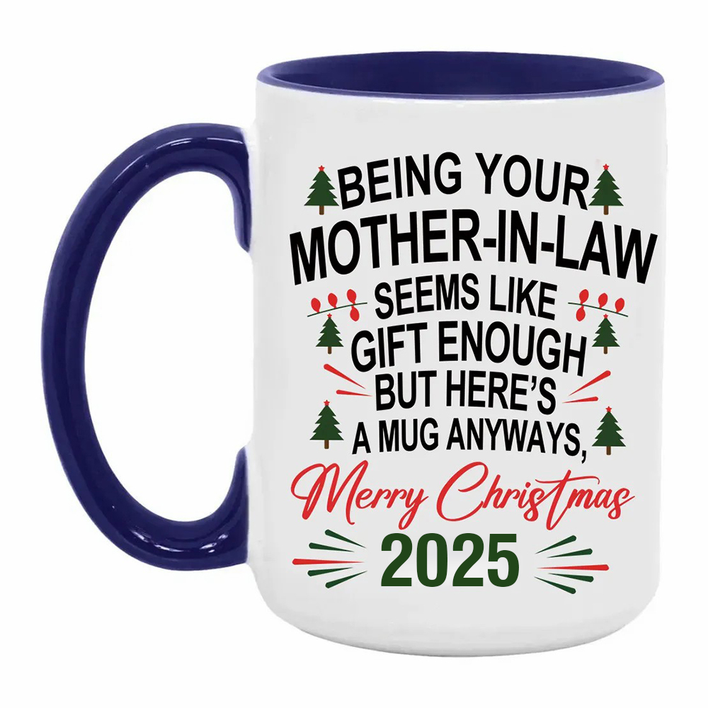 Being Your Mother-In-Law Christmas Gift 2025 Colorful  Coffee Cup Mug