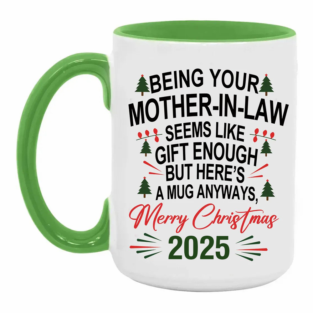 Being Your Mother-In-Law Christmas Gift 2025 Colorful  Coffee Cup Mug