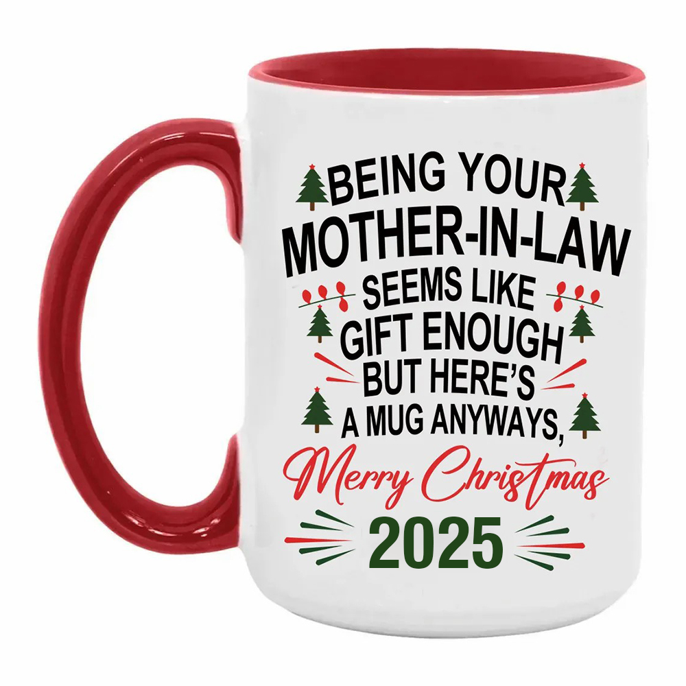 Being Your Mother-In-Law Christmas Gift 2025 Colorful  Coffee Cup Mug