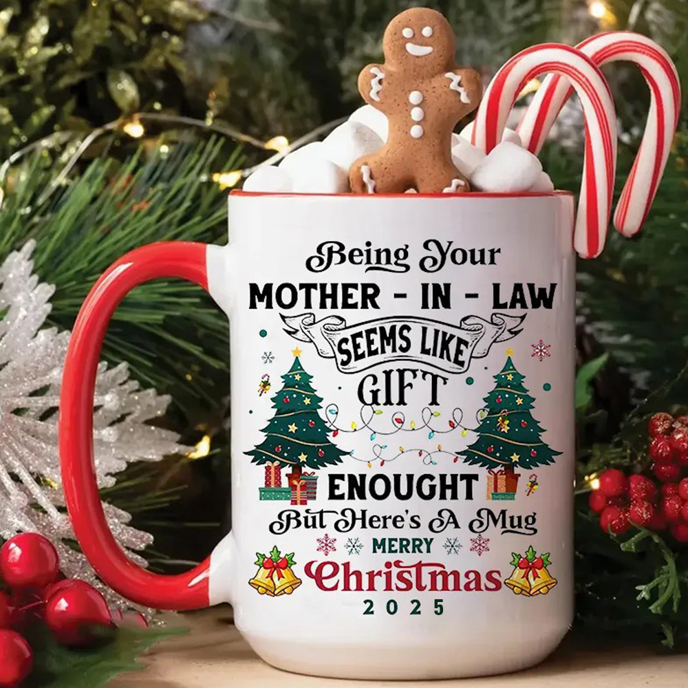 Being Your Mother-In-Law Christmas Gift 2025 Colorful  Coffee Cup Mug