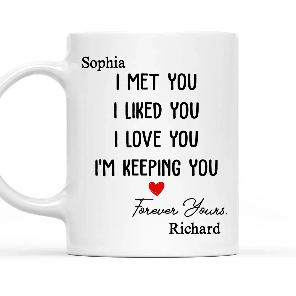 I Met You I Liked You - Personalized Custom Coffee Mug