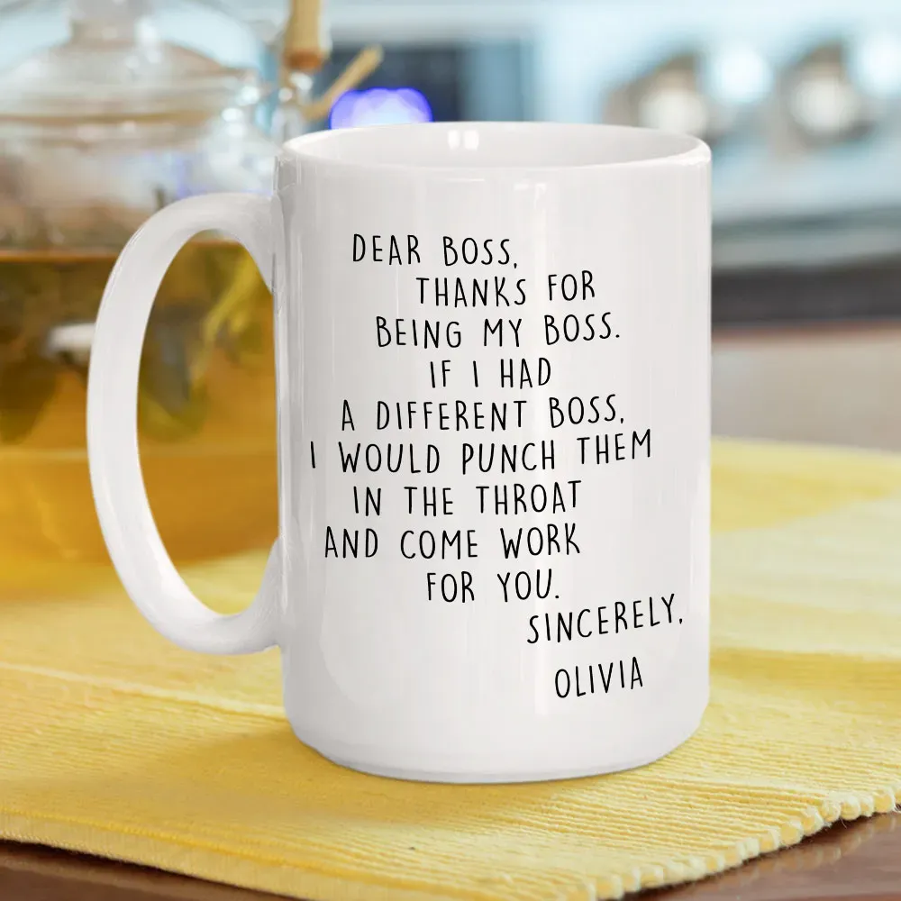 If I Had A Different Boss - Personalized Custom Coffee Mug