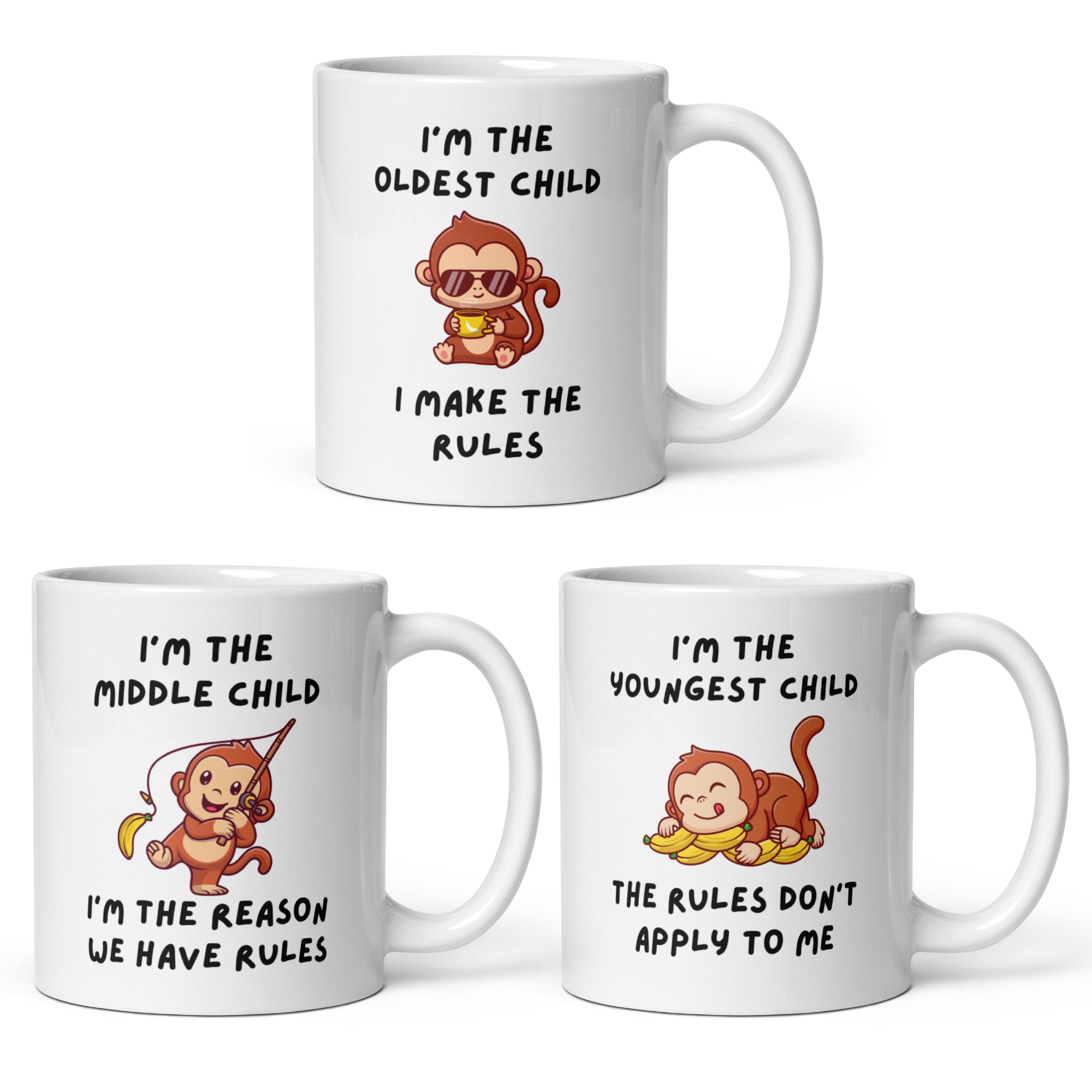 Cheeky Monkey Sibling Mugs