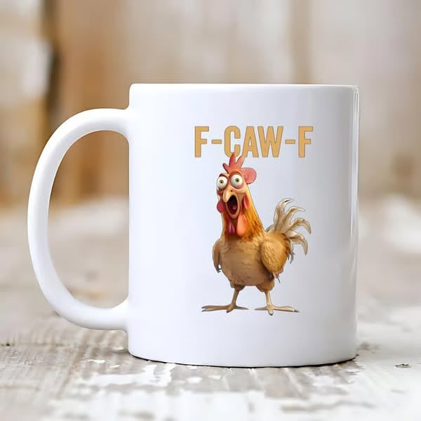 🔥Bestseller🔥 F-Caw-F Funny Chicken Mug 🐔😆