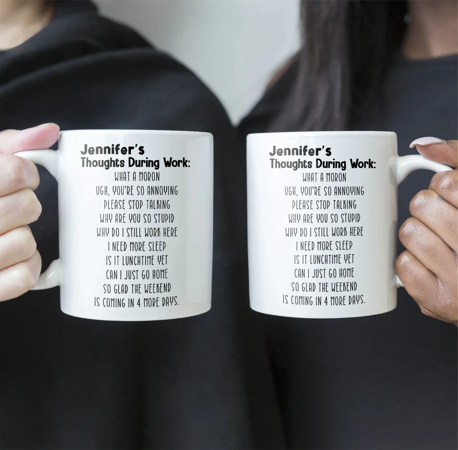 Thoughts During Work - Personalized Mug